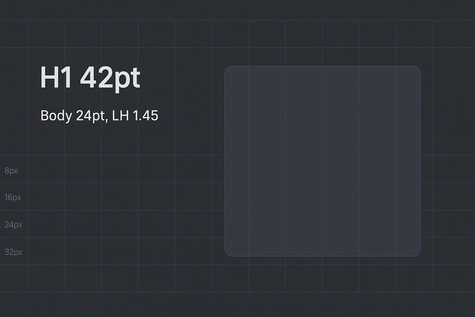 Illustration of presentation layout, alignment, and typography